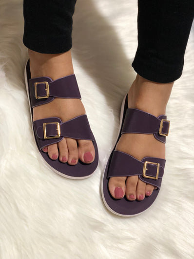 Golden Buckle Comfort Flats