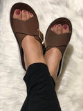 Soft Step Cross Strap Slides