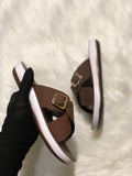 Soft Step Cross Strap Slides